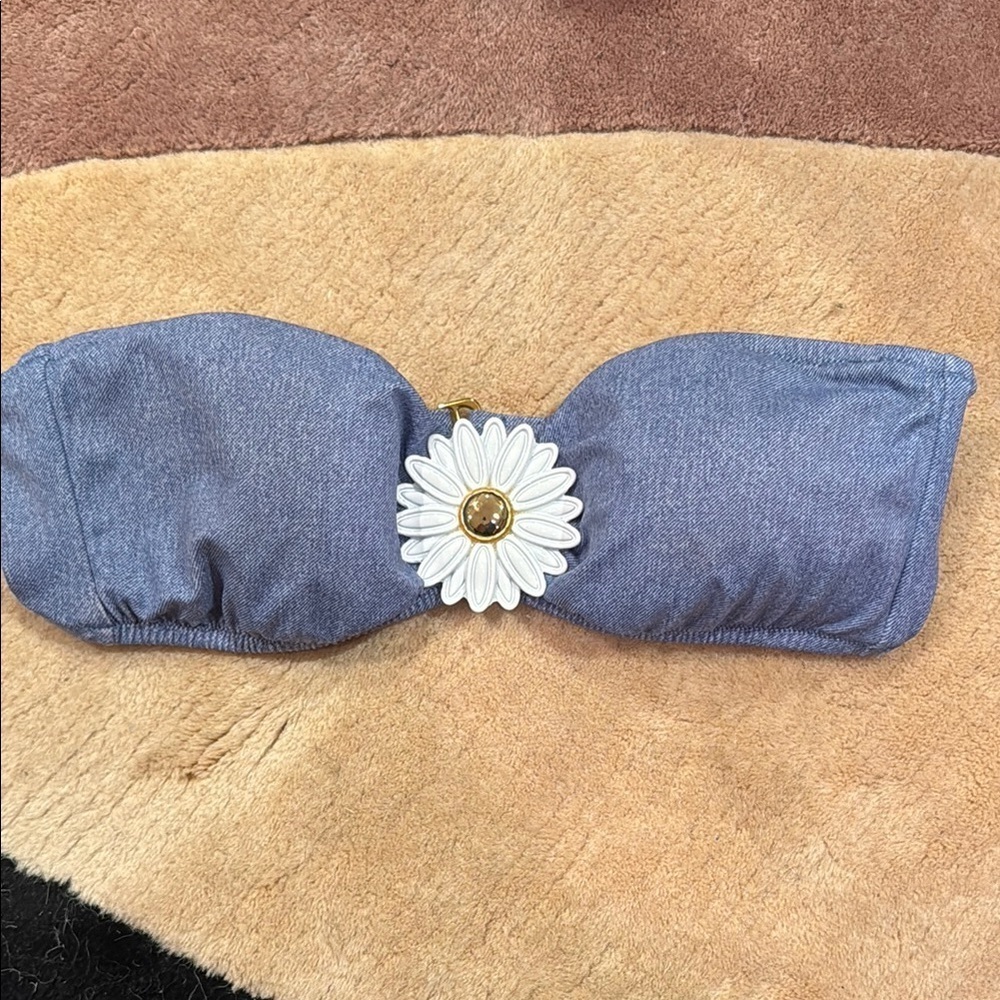 Victoria's Secret Blue and White Daisy Bikini